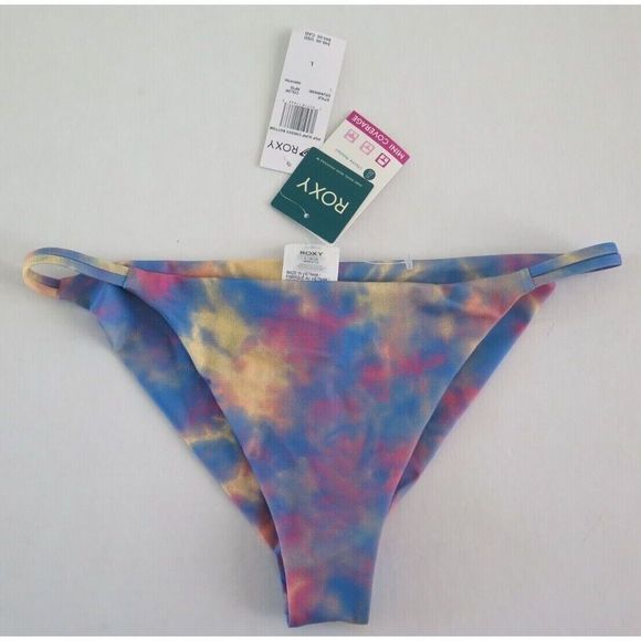 Roxy ERJX404300 Womens Sz L Pale Marigold Tie Dye Pop Surf Cheeky Bikini Bottoms - Picture 1 of 2